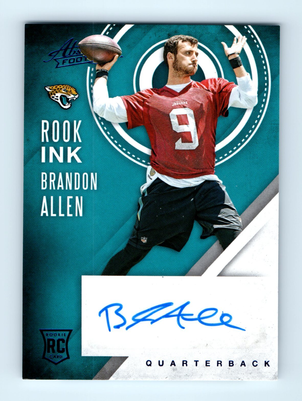 Brandon Allen Panini Absolute Rook Ink #2 Blue
