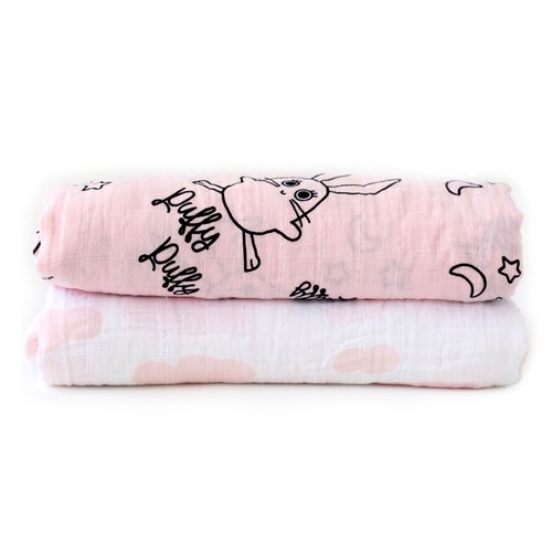 Milk&Moo 2er Set Baby Musselin und Swaddle Decke %100 Baumwolle 43x43 in - Bild 17 von 25