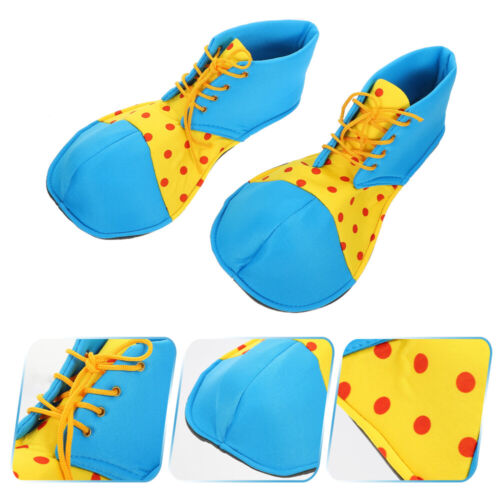  Chaussures de clown d'Halloween accessoires de fête costumes pour adultes chapeau garçon course - Photo 1 sur 13