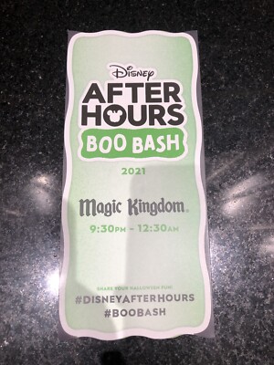 WDW Magic Kingdom Mickey s Boo Bash After Hours Park Map 2021