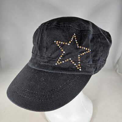 Black Star Embellished Women\'s Hat Sparkle Black Star - Black on Black - Trucker Hat - Etsy main image 3