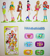 JUEGO COMPLETO WINX CLUB 6 FIGURAS CON TODOS LOS PAPELES KINDER SORPRESA 2009 FERRERO