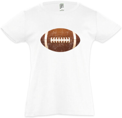 American Football I Kids Girls T-Shirt Player Love Addiction Helmet Addicted