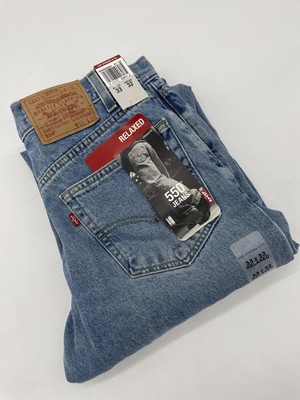 Vintage Levi's Men's 550 Relaxed Fit Jeans, Light Stonewash, 33W x 32L NWT