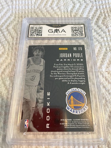 Jordan Poole Warriors 2019 Illusions Rookie RC # 170 Graded 10 L@@@K - Bild 2 von 2
