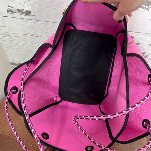 ANNABEL INGALL Sporty Spice Tote Neon Pink OS EUC - Picture 5 of 10