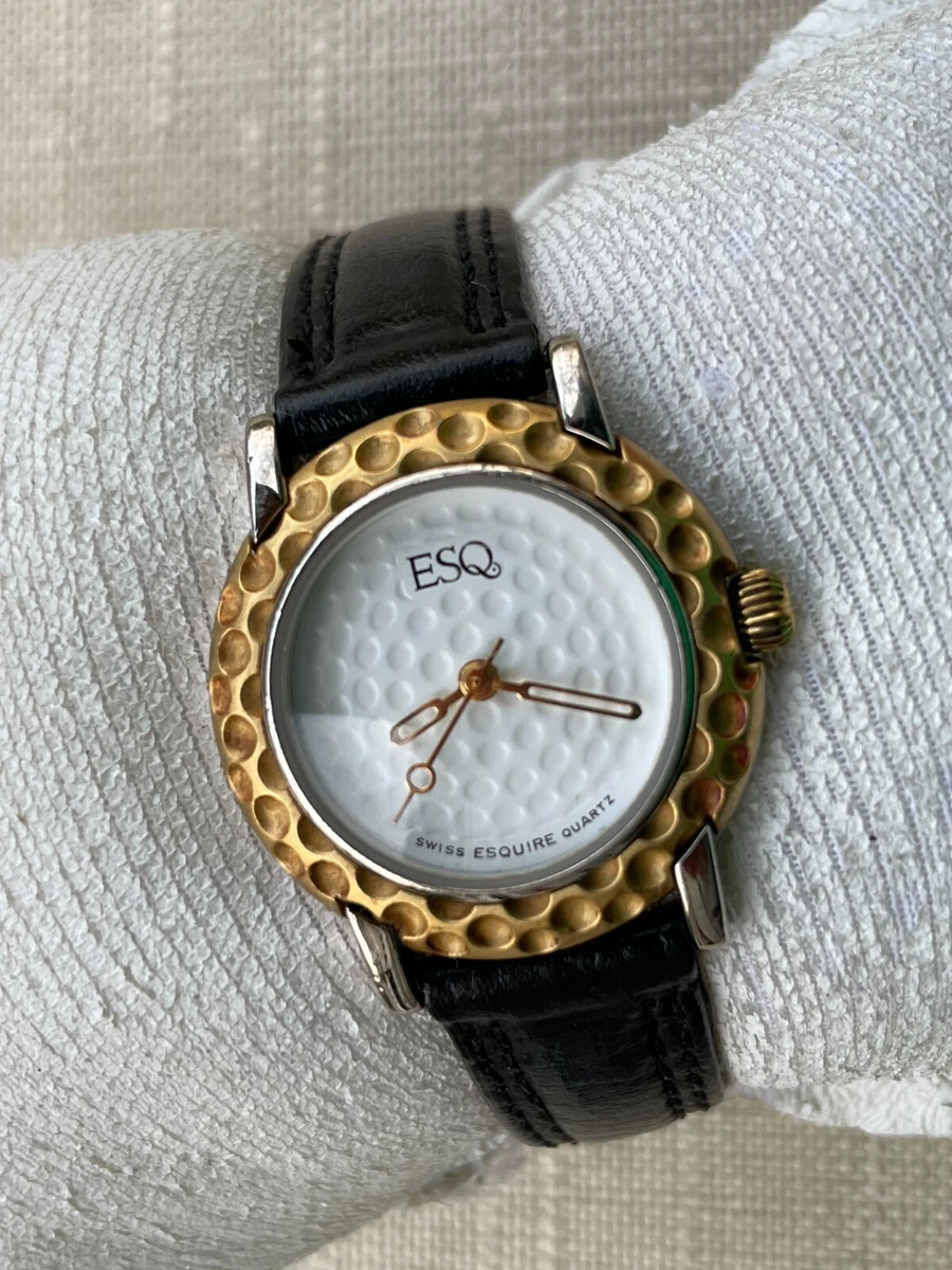 ESQ Swiss ESQUIRE Quartz Ladies Wristwatch Analog Women Watch Golf Ball Face