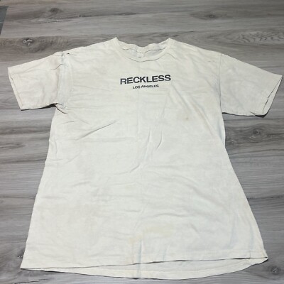 Young & Reckless Shirt Men s Medium White Graphic Print Y&R Crew