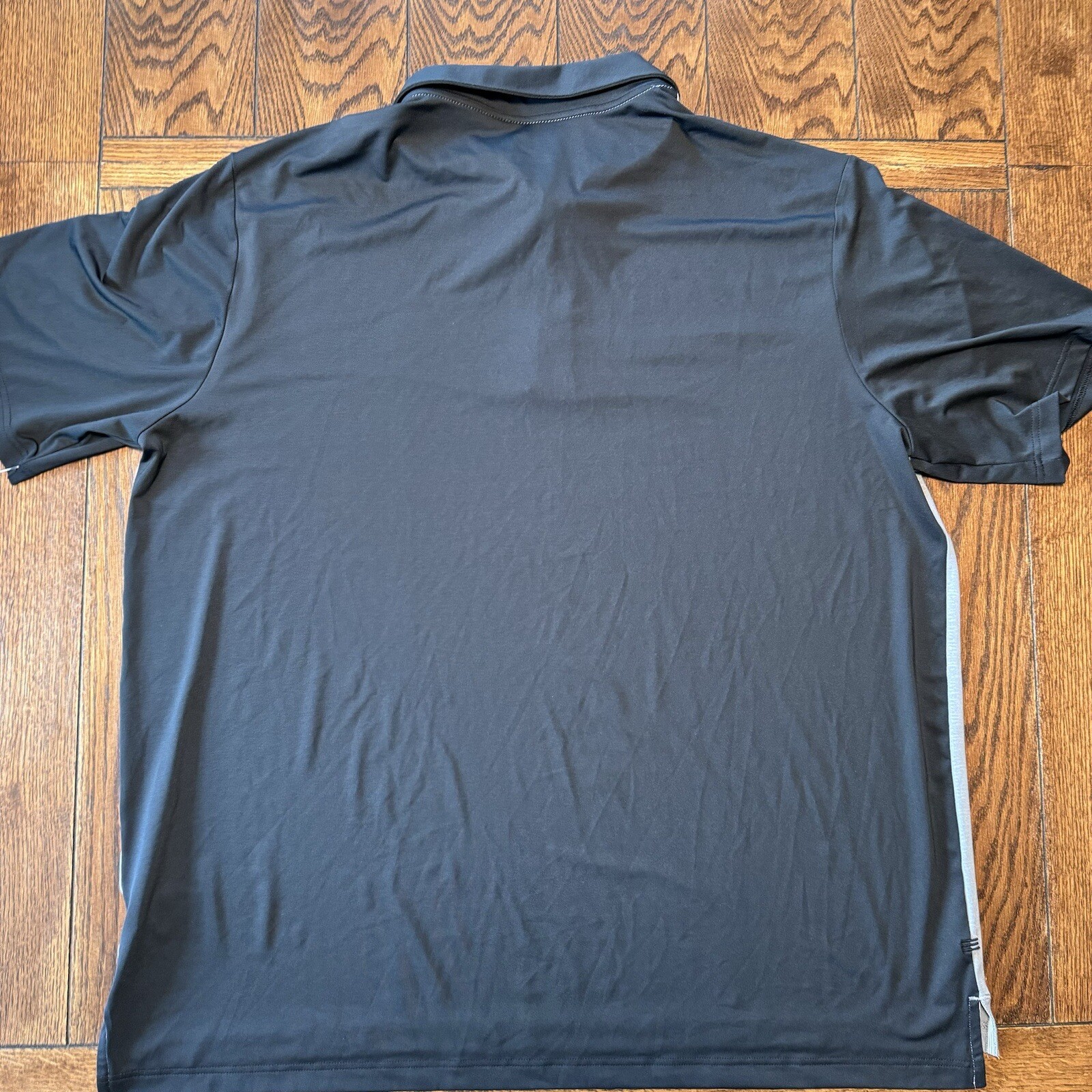 New Adidas Golf Short Sleeve Polo Shirt 3XLT Tall Gray Black UPF 50 Ultimate 365