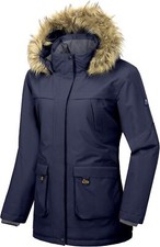 Mapamyumco Women's Winter Coats Waterproof Long Parkas Hooded Warm Thicken Jacke