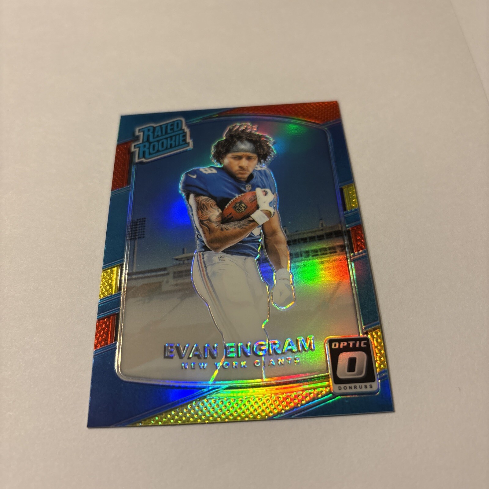 Evan Engram 2017 Donruss Optic Red & Yellow Rated Rookie New York Giants #180