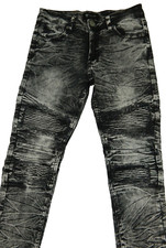 Boy's Skinny Jeans Waimea Black Acid Rinse Denim no Tags measured Size 26x26