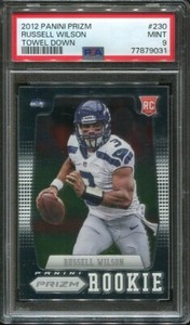 2012 Panini Prizm Towel Down Russell Wilson #230 Seattle Seahawks RC PSA 9 CK