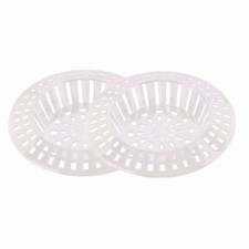 2x Kitchen Plastic Sink Strainer Drain Plug Hole Basin Steel Hair Catcher Filter