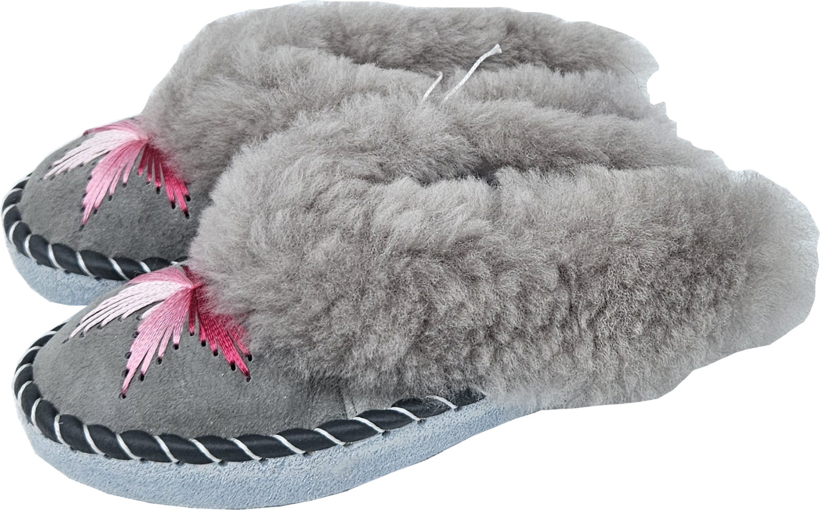 APL Pelliccia di agnello cialde mules pantofole taglia 41 pelle di pecora pelle fatte a mano G 2