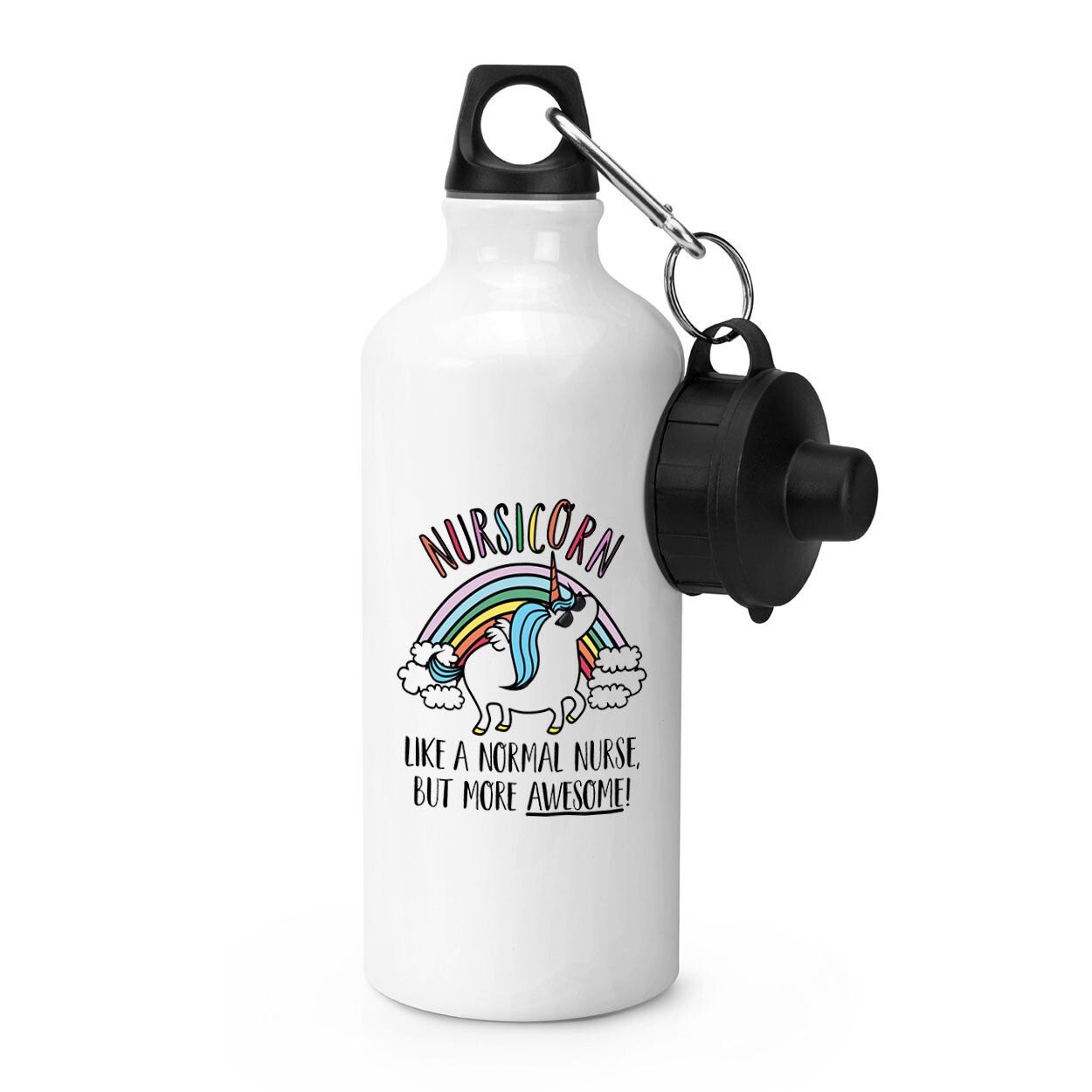 Nursicorn Unicorn Like A Normal Nurse More Awesome Sports Water Bottle Best