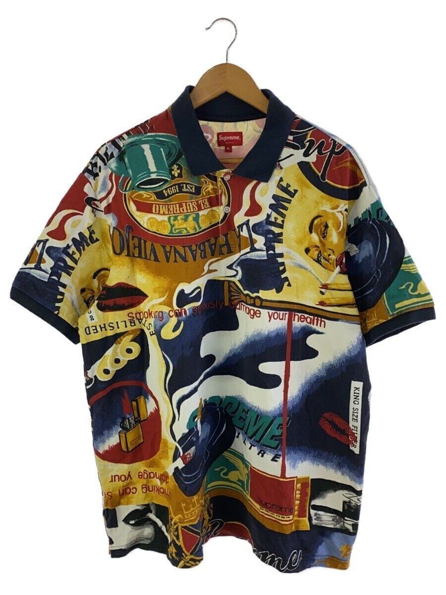 Supreme Polo Shirt 20SS Filtre XL Cotton Full Pattern Used Supreme Polo Shirt 20SS Filtre XL Cotton Full Pattern Used