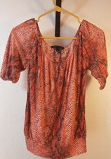 INC International Concepts Women's Top Blouse Petite Size P Half Sleeve Multicol