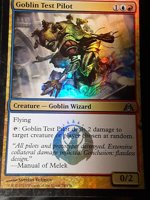 Goblin Test Pilot FOIL , Dragon's Maze , LP , MTG, FREE SHIPPING