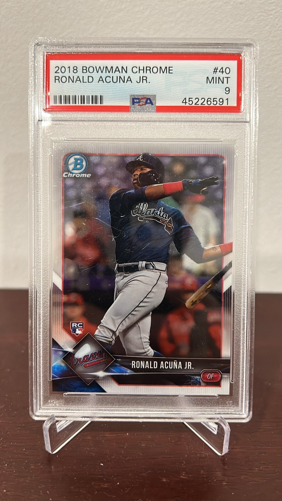 2018 Bowman Chrome RC RONALD ACUNA JR. Rookie PSA 9 #40
