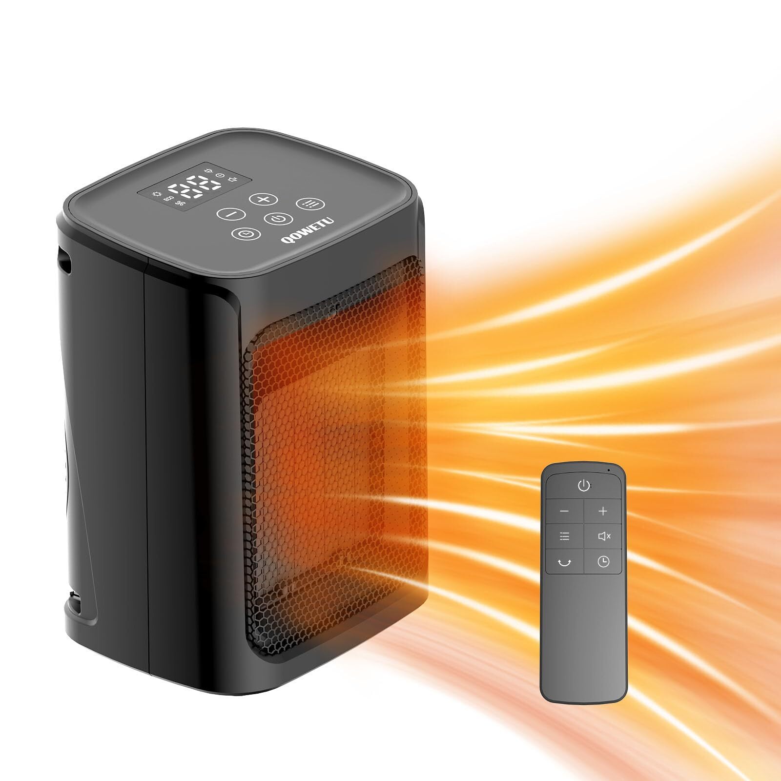 Small Ceramic Fan Heater for indoor use - 4/models setting with Fast Heat Tip...