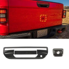 Exterior Tailgate Door Handle Camera Head Decor Cover Trim For Jeep JT Gladiator