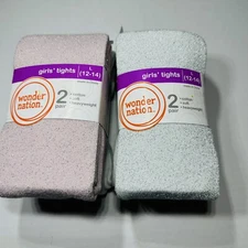 Girls Large 12 14 Glitter tights Heavyweight cotton Tights (4 Pairs)
