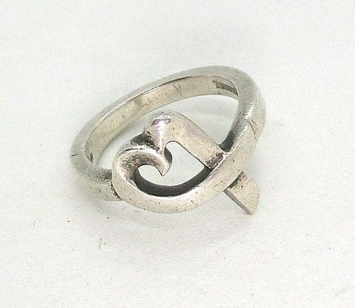 PALOMA PICASSO Sterling Silver Open Heart Ring 4.3 grams size 5 1/2 - Picture 1 of 5