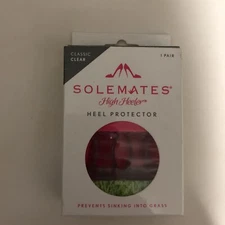Solemates High Heeler Heel Protector Clear 1 Pair New In Package Made USA