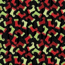 Carolina Creative Bandanna (Midnight Stockings) 22x22 Christmas Winter Holiday