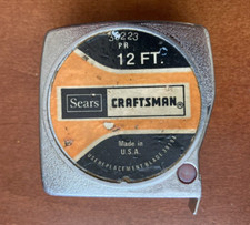 Vintage Sears Craftsman 12 Foot Tape 39223. Made in USA