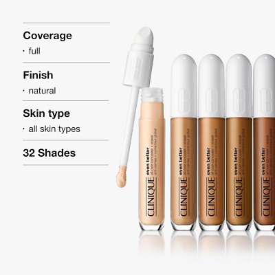 CLINIQUE Even Better All Over Concealer + Eraser TOASTED WHEAT WN 76 .2oz 6ml BX