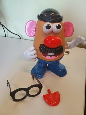 mr potato head with glasses and mustache