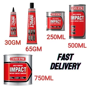 Evo Stik Instant Contact Adhesive 250ml-500ml Tin Tube Glue Strong High Strength - Picture 1 of 13