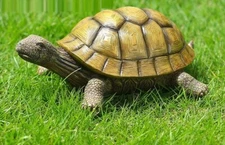 Yellow Tortoise Statue Garden Sculpture Tabletop Figurine Home Decor Gifts