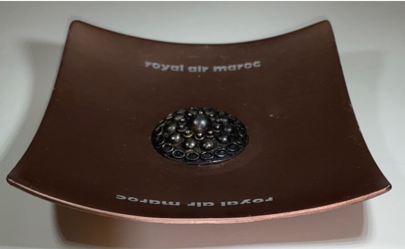 【komuneko】肺皿 ROYAL AIR MAROC VINTAGE ASHTRAY 1970s Metal Copper Color | eBay