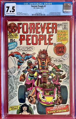 Forever People #1 (1971) 1st Full Appearance Darkseid & Forever People CGC 7.5