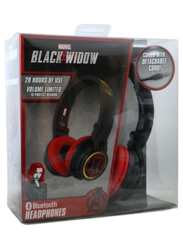 Cuffie wireless per bambini Black Widow Bluetooth Marvel Comics eKids nuove - Foto 3 di 4
