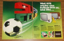 Seltene Werbung GRUNDIG SUPER COLOR 6020 1510 5011 Fernseher Fusball WM 1974