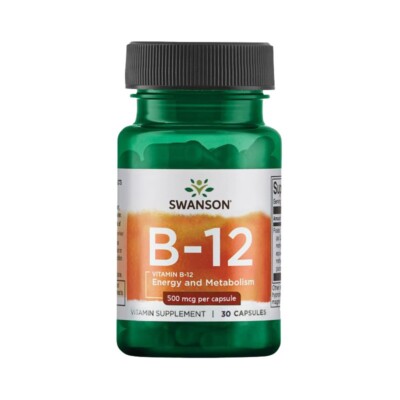 Swanson Vitamin B12 500 mcg, 30 Kapseln