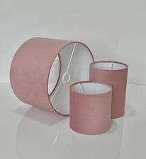 New HQ upholstery velvet fabric lamp shade pendant light shade drum ROSE PINK