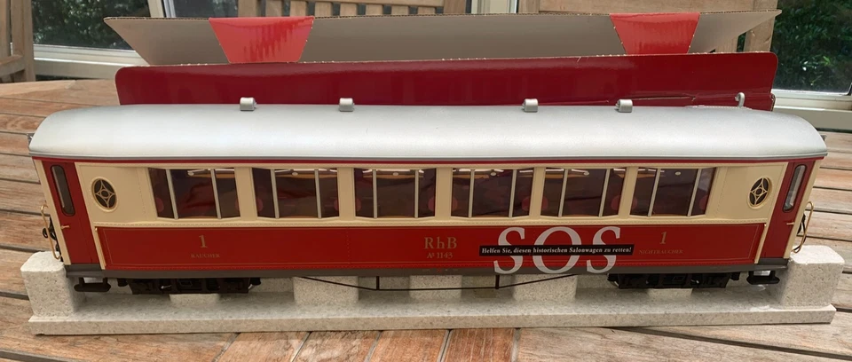 RARE LGB 30653 RhB SOS PASSENGER CAR LIMITED EDITION - NEVER RUN OR DISPLAYED! - Image 2 of 4