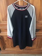 Tommy Hilfiger Black/Gray/White Sweatshirt Dress Size L