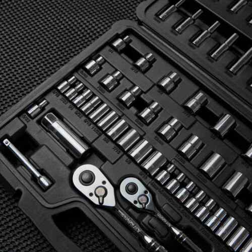 SAE Metric Mechanics Tool Set 85-Piece Ratchet & Socket Sets 1/4 in. and 3/8 in - Picture 3 of 12