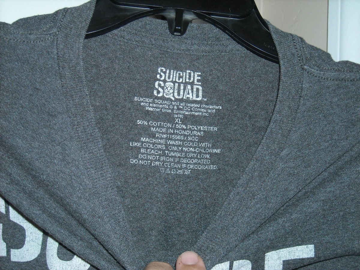 Vintage Suicide Squad Tee Shirt, Dark Gray, XL DC Comics Men's T