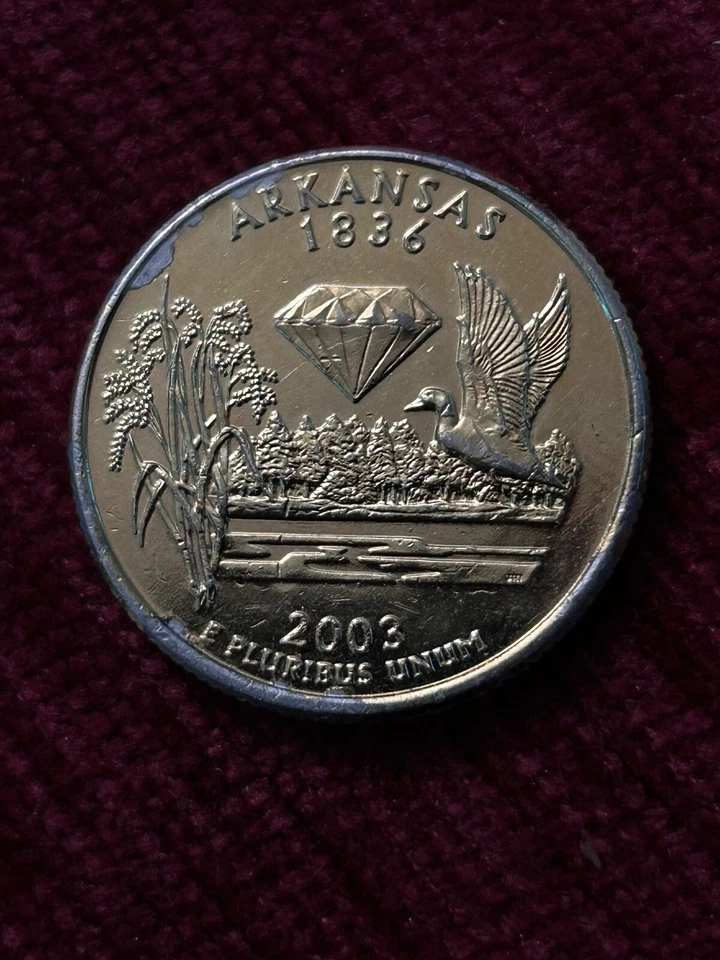 RARE GOLD Quarter ARKANSAS(1836) 2003 P Coin - Image 2 of 4