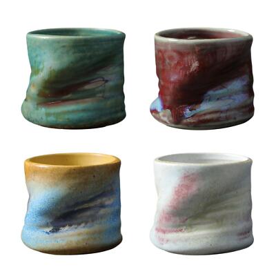 Keramik Kaffeetasse Handgemachte Henkellose Keramik Vintage Becher für Tee