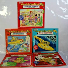Lot of 5 Magic School Bus Books by Joanna Cole Ms. Frizzle Science Homeschool 