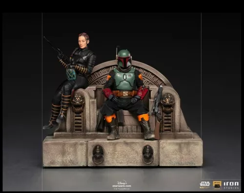 1:10 Star Wars Boba Fett & Fennec Shand Throne Dlx Iron Studios 908875