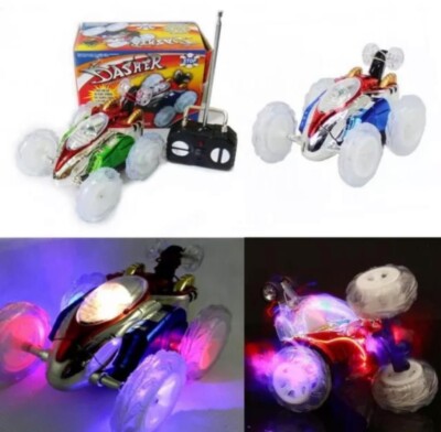 RC 360 Spinning Stunt Car Blinklicht Dasher Fahrzeug Fernbedienung Jungen Spielzeug